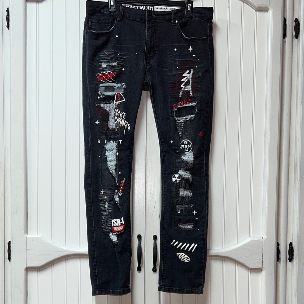 Reason Make Changes Punk Jeans 36 Distressed Denim Macys